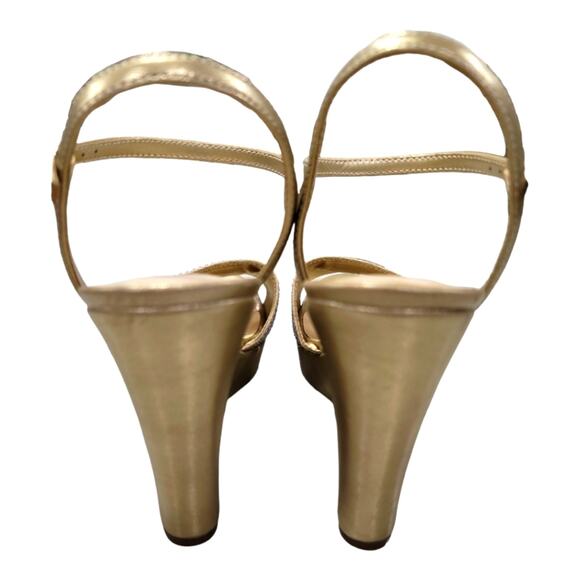 Guess Gold Rhinestone Wedge Heels - Picture 5 of 6